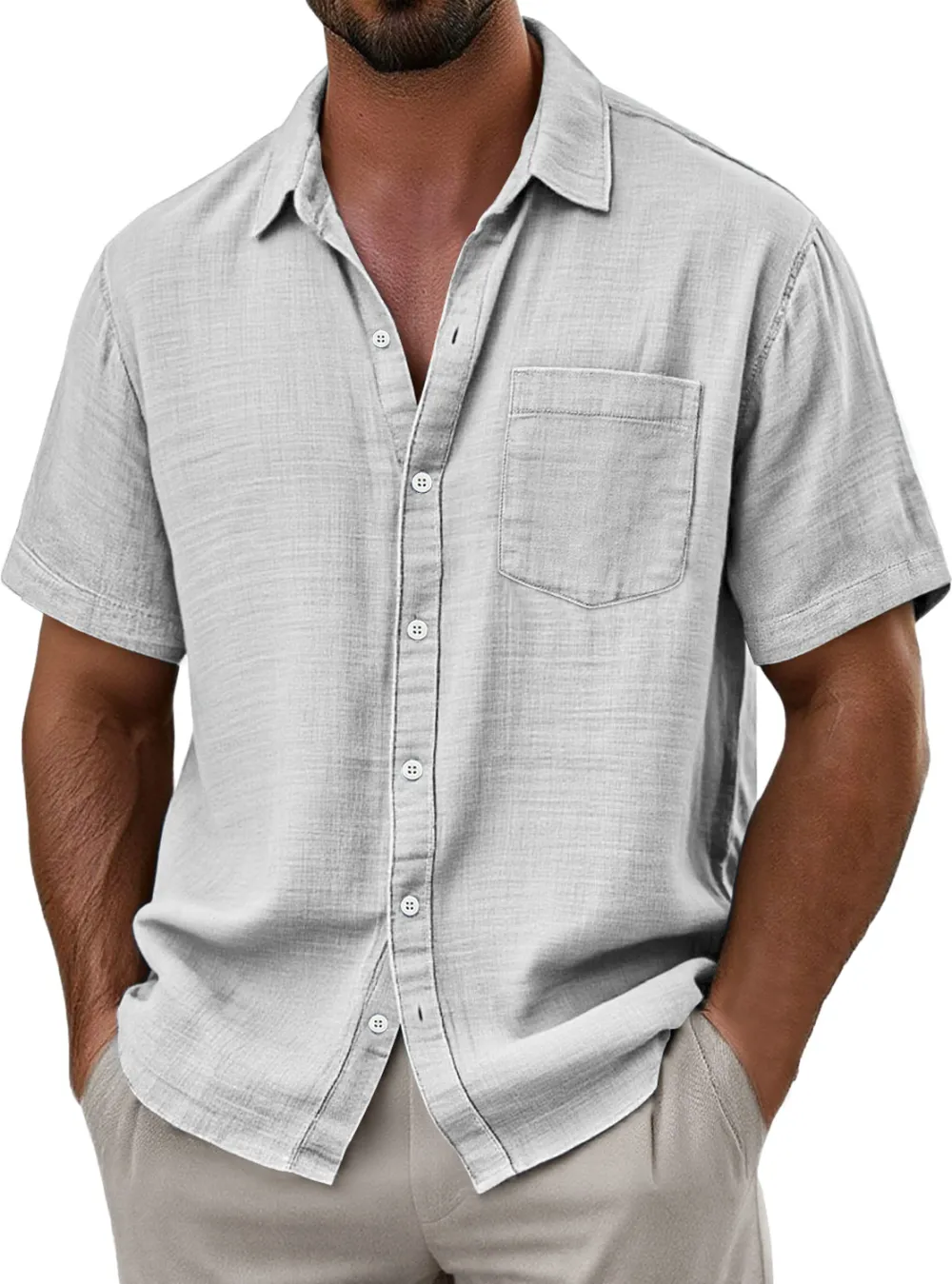 Everyday Linen Blend Pocket Shirt