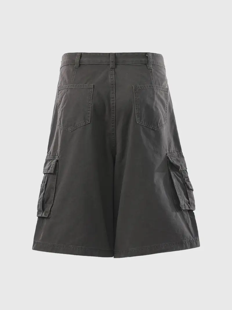 Wide-Leg Graphic Printed Shorts