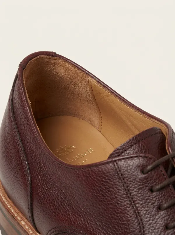 Men's Polished Pebble-Grain Derby Dress Shoes