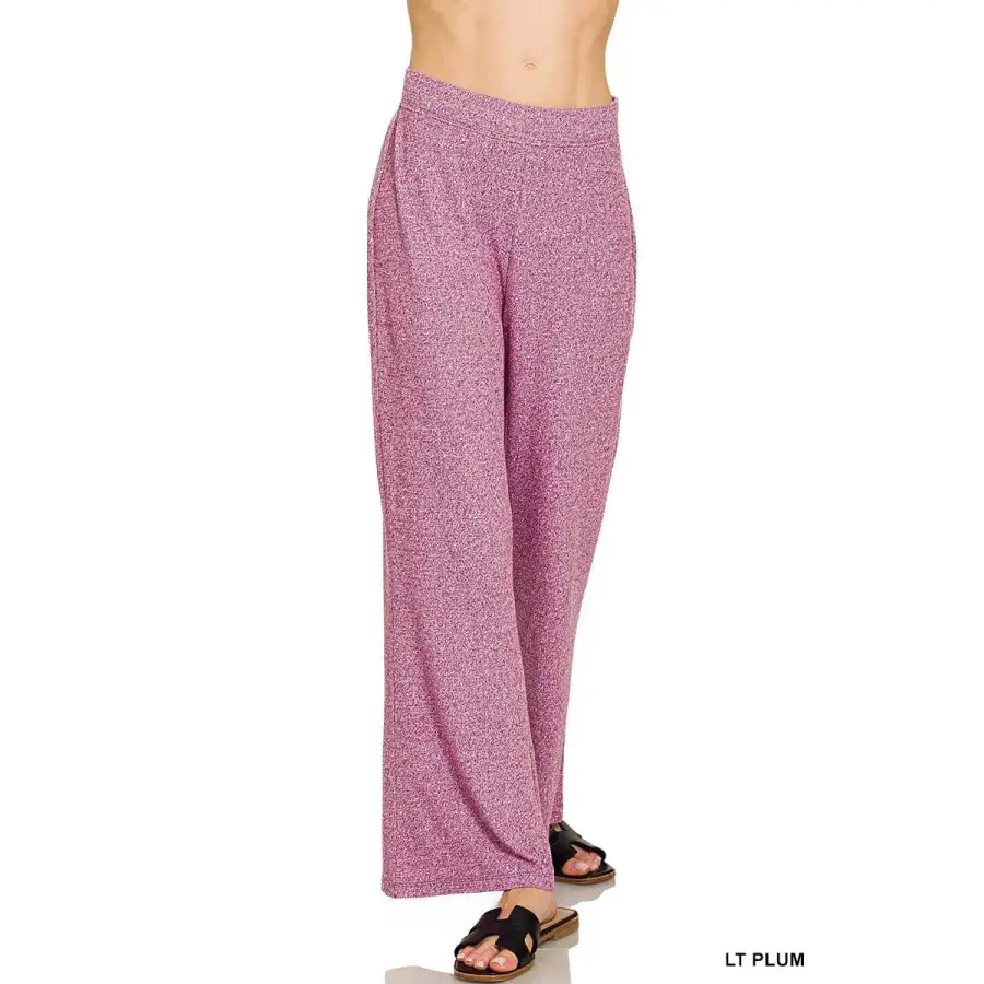 Relaxed Soft Elastic Waisted Flare Pants