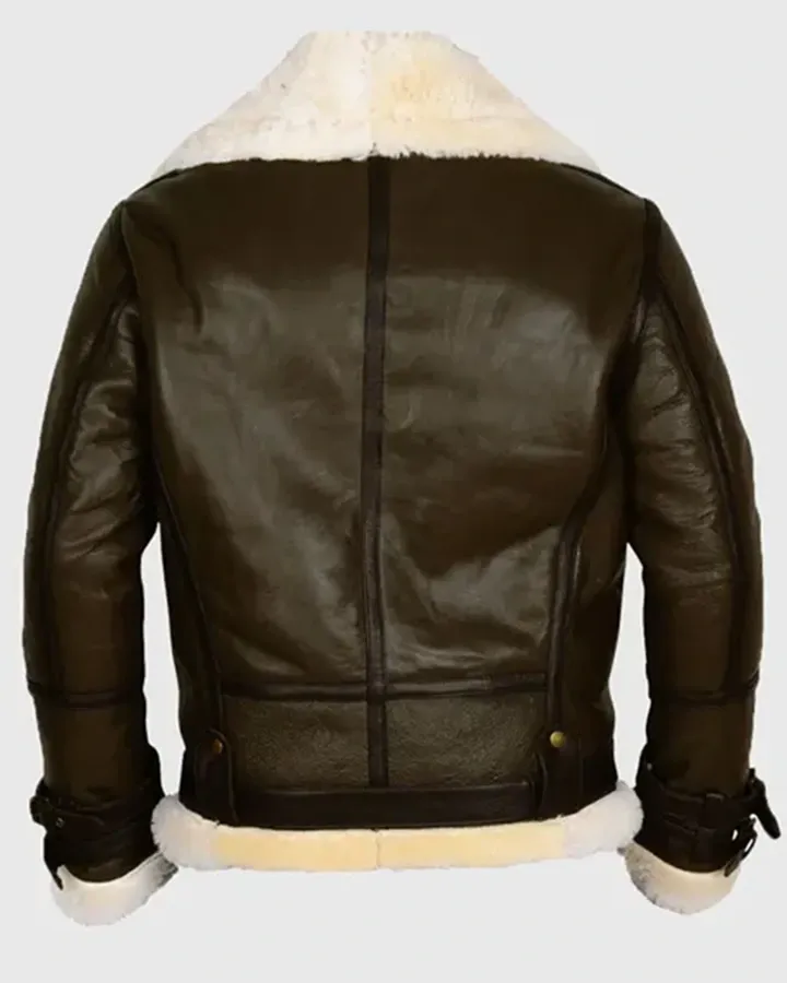 Modern Aviator Shearling Leather Jacket