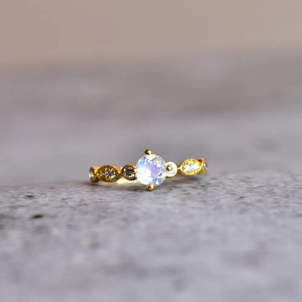 Petite Moonstone Ring