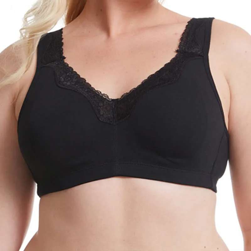 Lace Cotton Wireless Bra