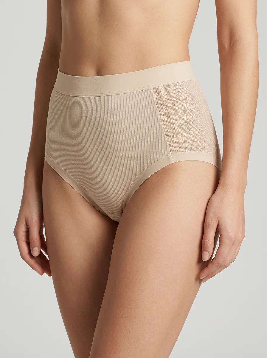 Women's Daily High-Waisted Seamless Ribbed Panties