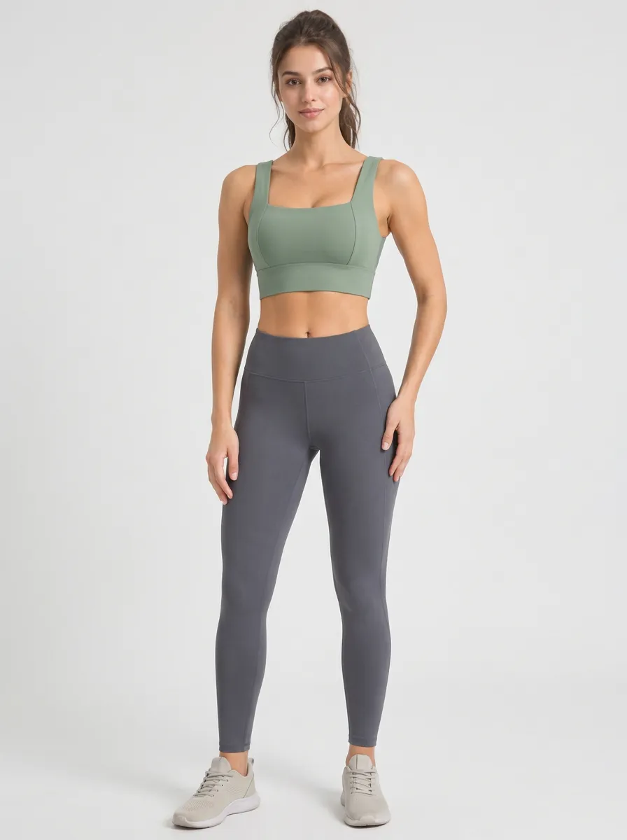 Women's Square Neck Fitness Yoga Tank Style Bra