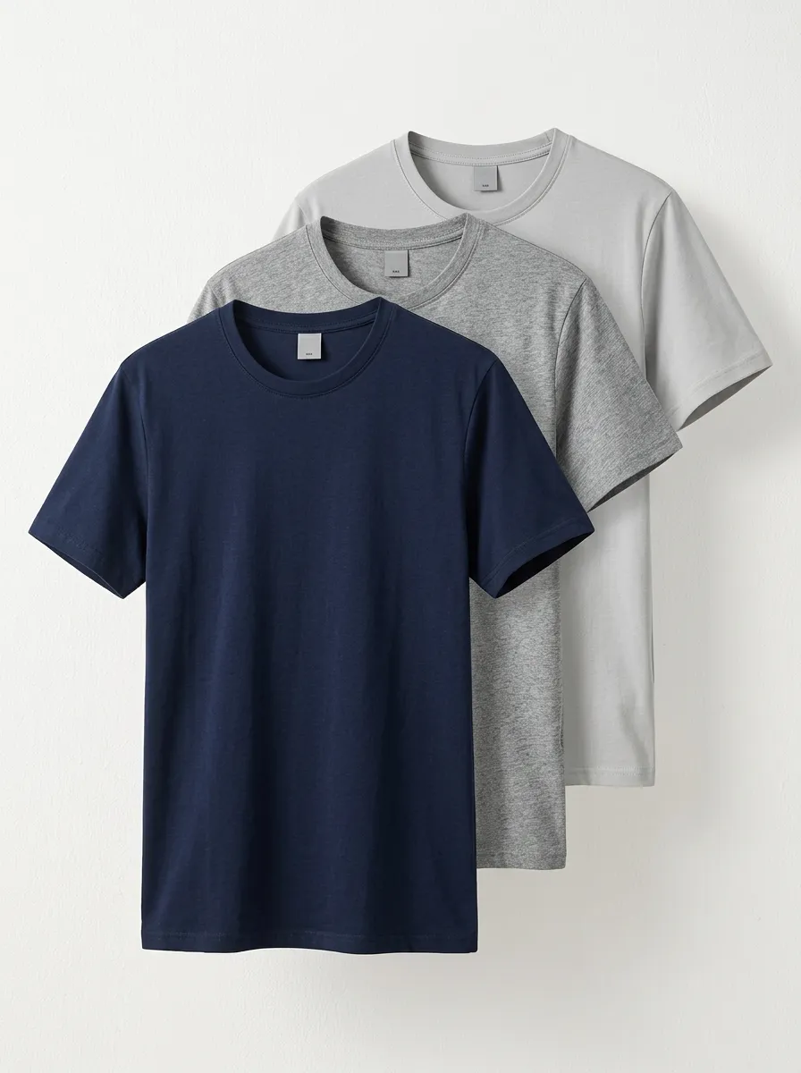 Crew-Neck Men's Three-Pack Crew Neck T-Shirts