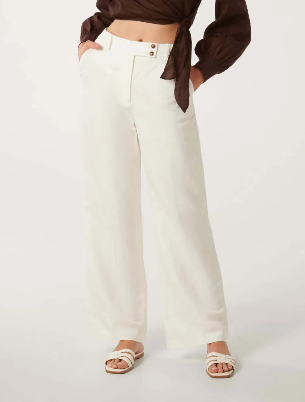 Button-Tab Pants