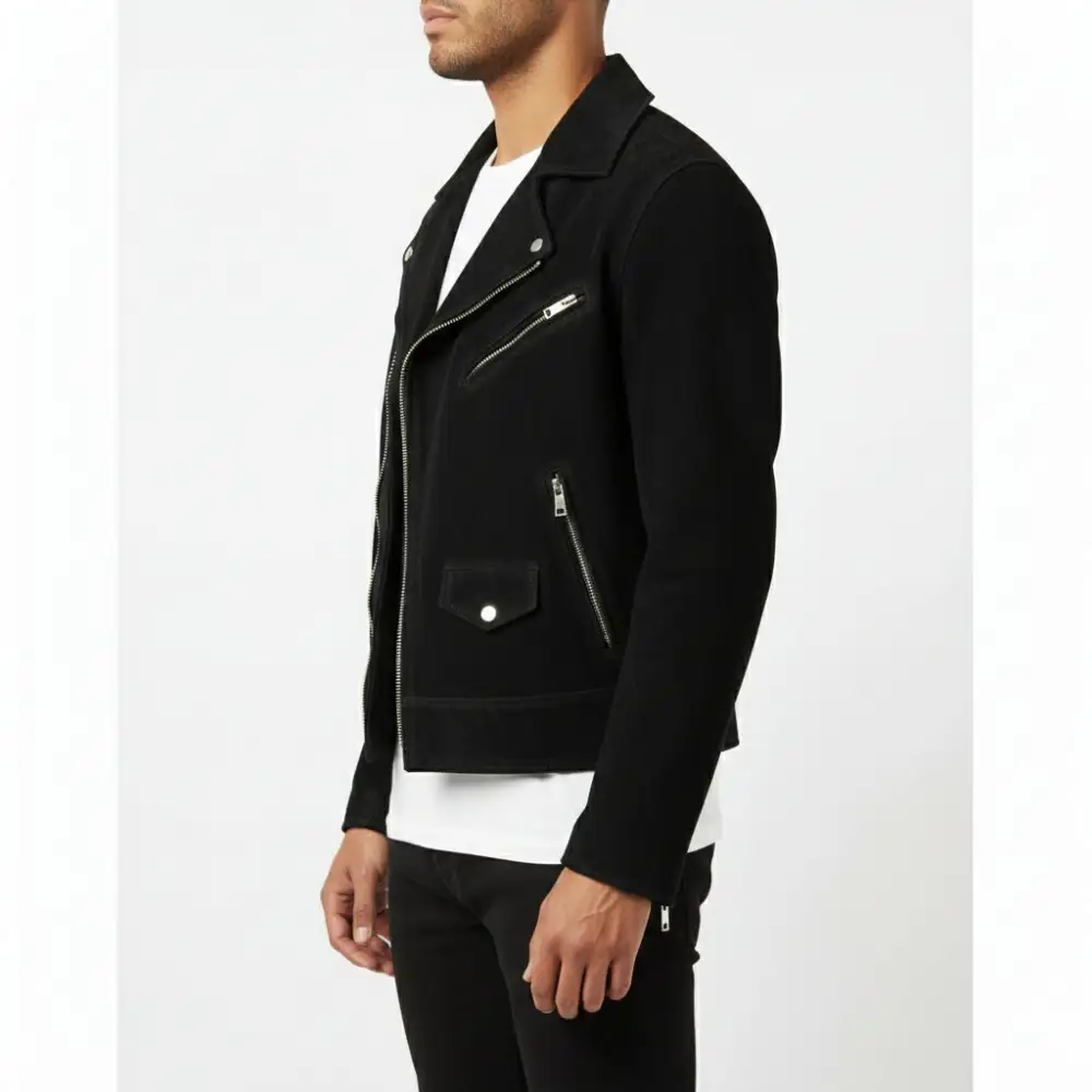 Modern Suede Biker Motorcycle Western Jacket