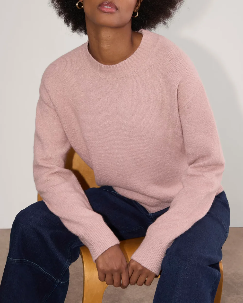 The Rose Color Classic Crew in Cashmere