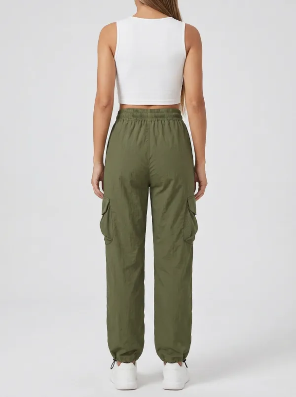 High-Rise Breathable Breathable Cargo Pants