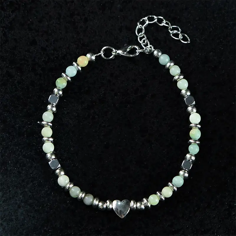 Natural Stone Amazonite Amethyst Lazurite Lapis Lazuli Bracelet