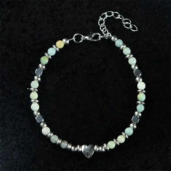 Natural Stone Amazonite Amethyst Lazurite Lapis Lazuli Bracelet