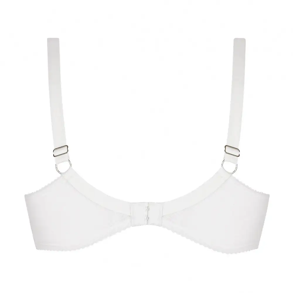 Women's Full Coverage Underwire Floral Lace Embroidery Mesh Stripe Detail Floral Detail Fuller Bust Bra