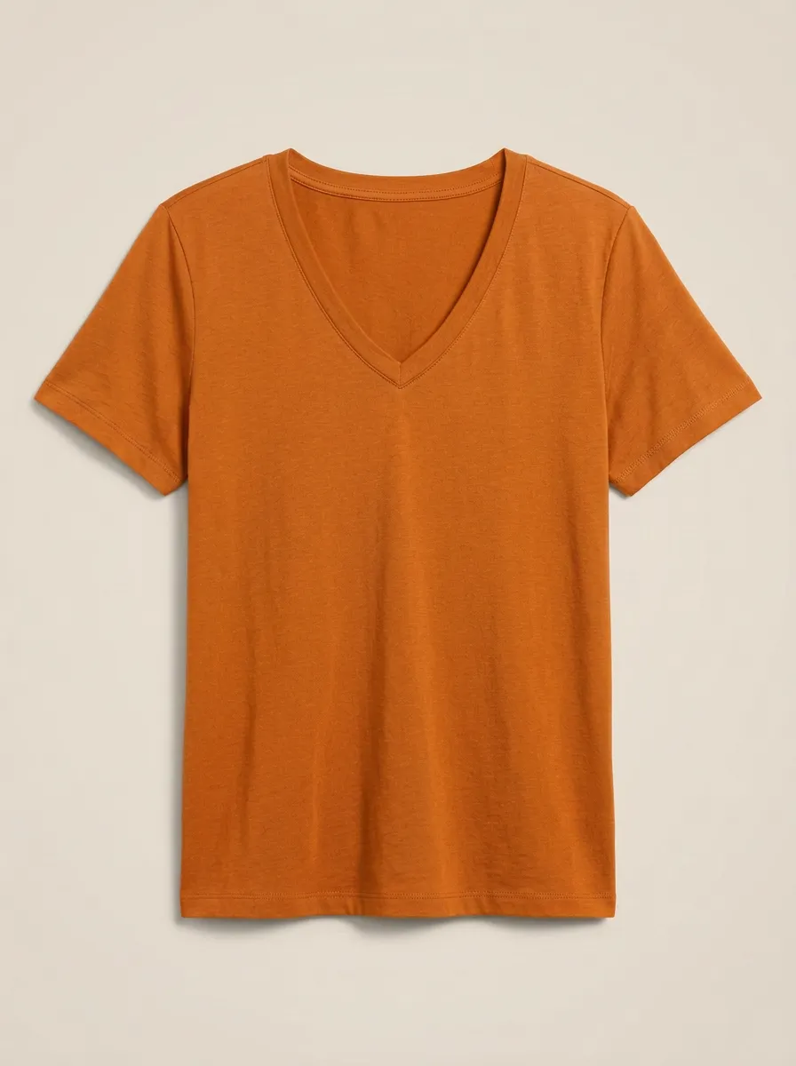 Women's Short-Sleeve Regular-Fit V-Neck T-Shirt