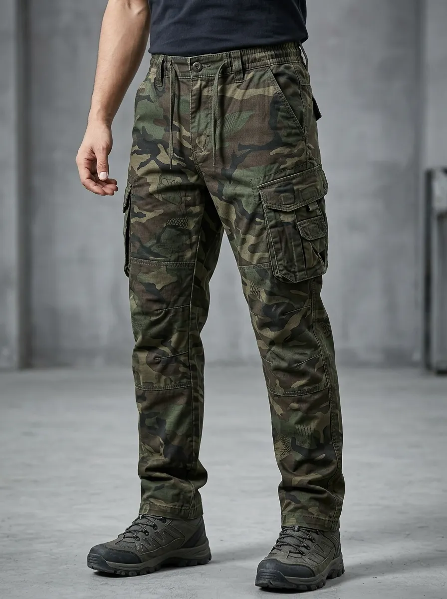 Men's Tactical Outdoor Camouflage Printed Cargo Pants