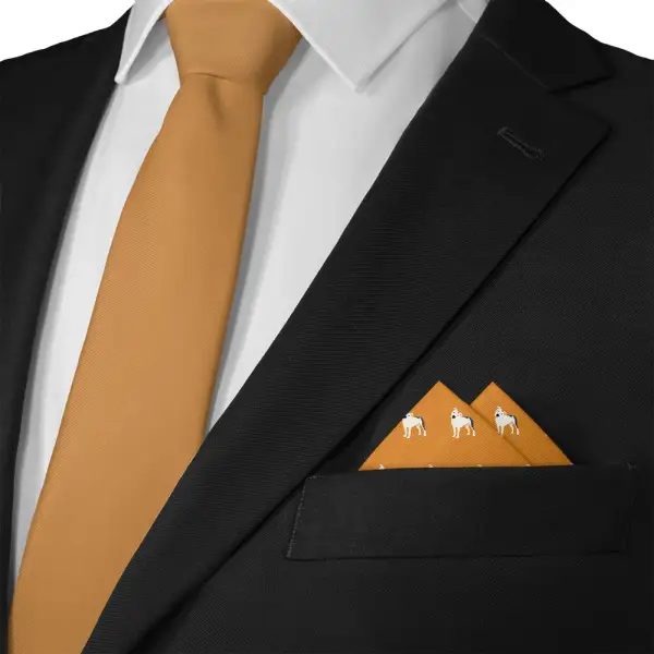 Smart Dapper Animal Motif Dog Motif Pocket Square