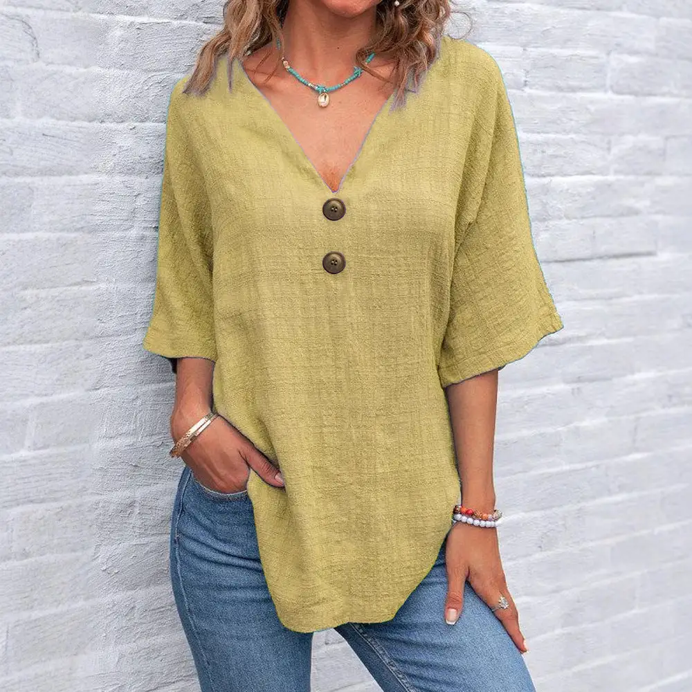 V-Neck Polished Blouse