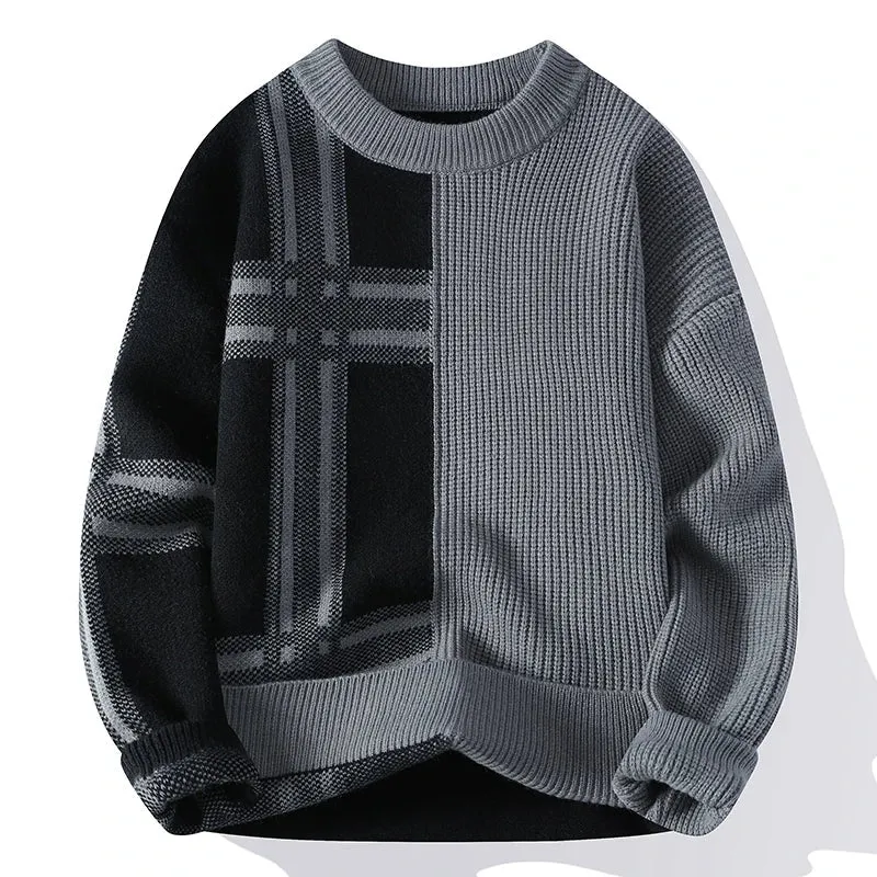 Colorblock Crewneck Sweater