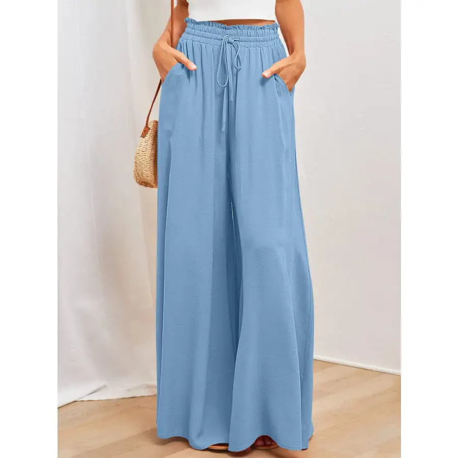 Casual Wide Leg Pants with Pockets
