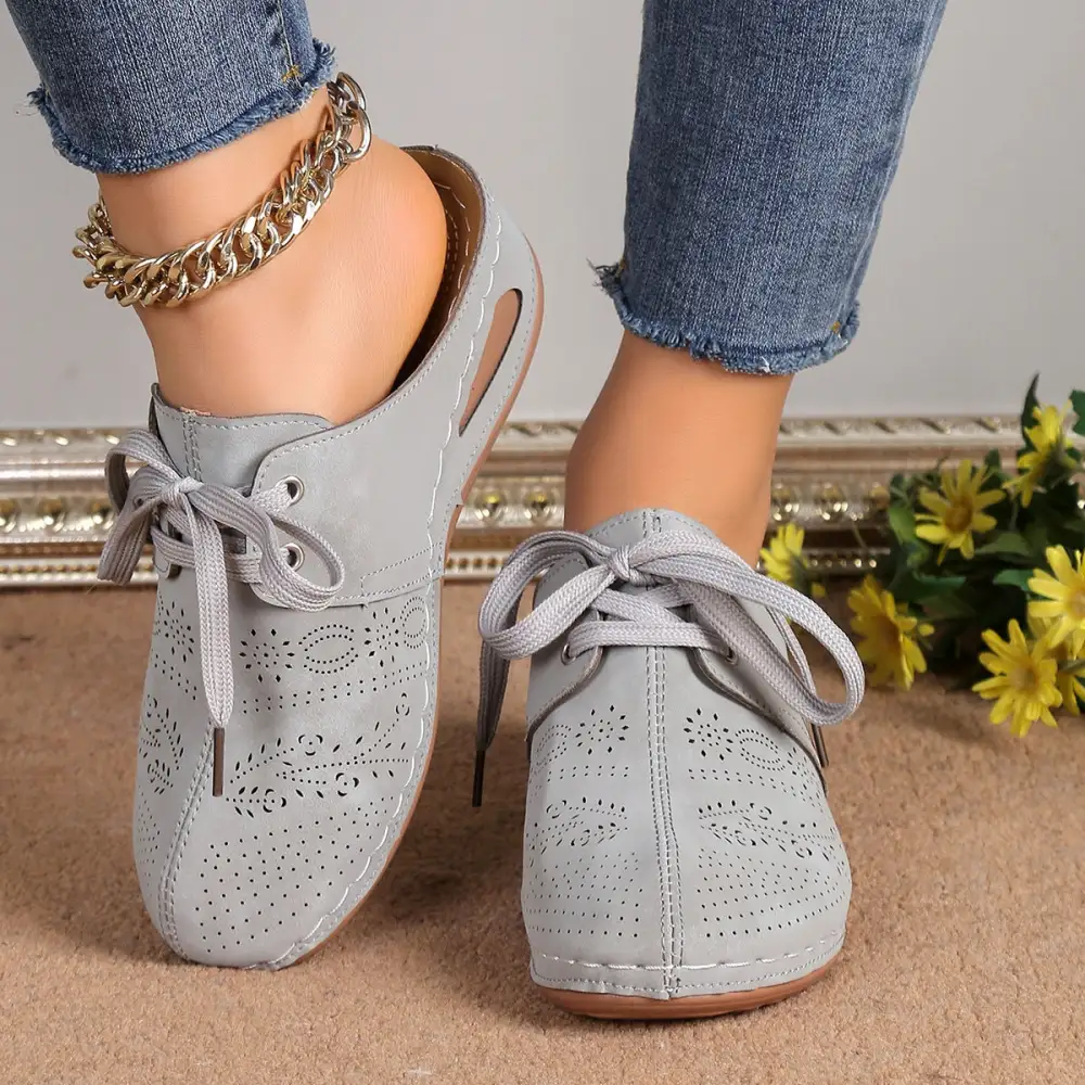 Lace Wedge Sandals