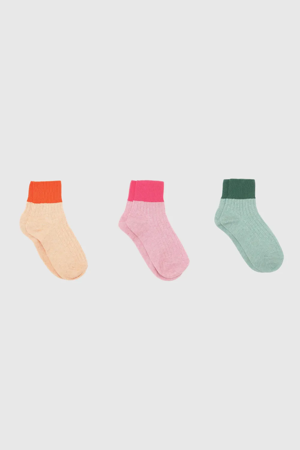 Candy Colorblock Socks - Three Pack