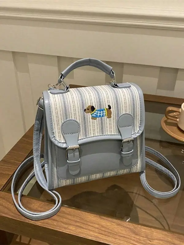 Vintage-Inspired Genuine Leather Square Handbag – Soft Ruched Texture & Top Handle