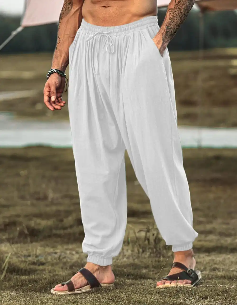 Relaxed Linen Boho Pants