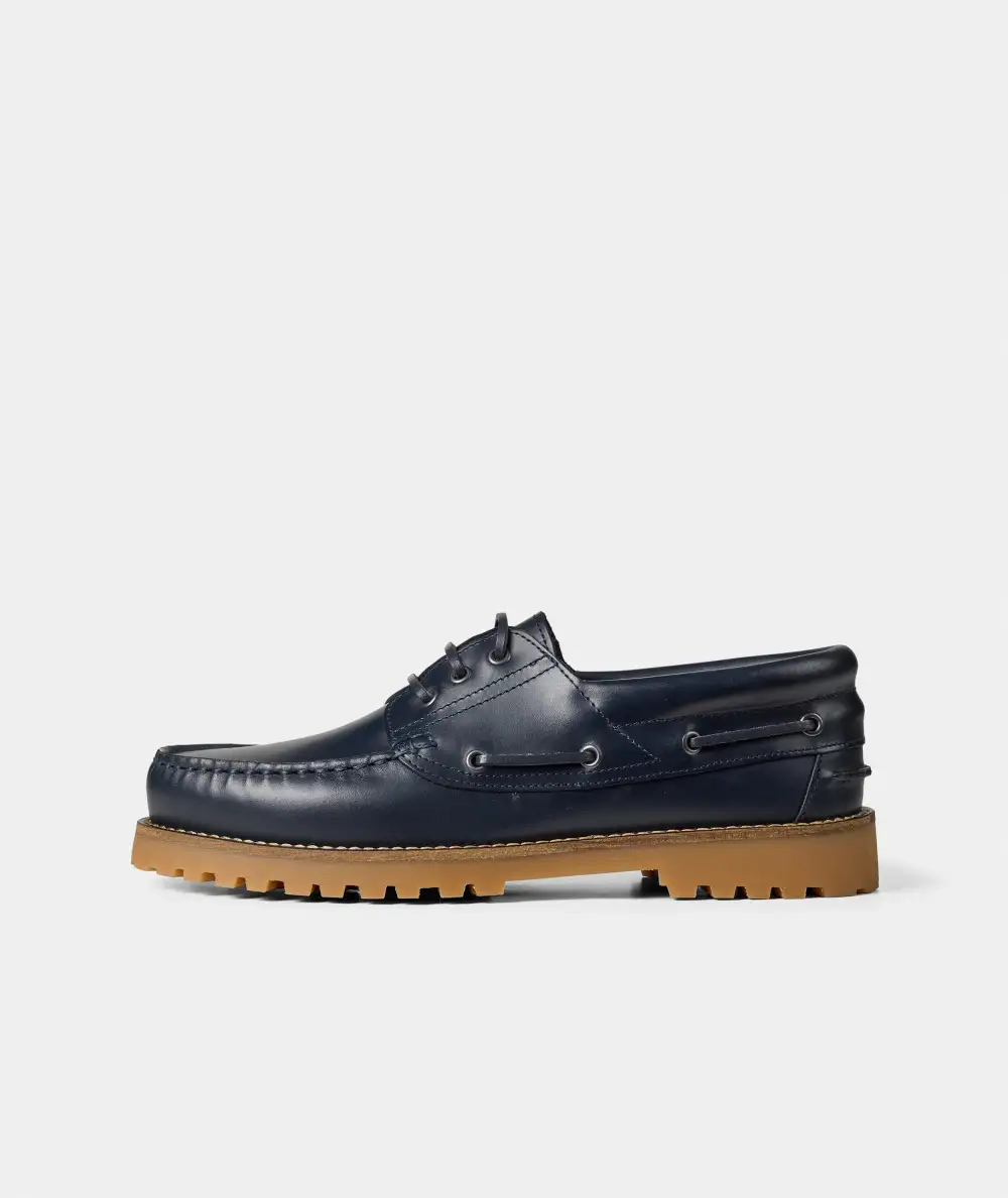 Refined Leather Boat Shoes