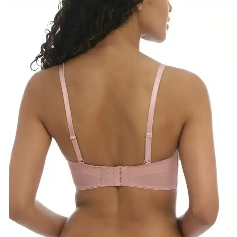 Women's Strapless Molded Adjustable Straps Lace Smoothing Bra