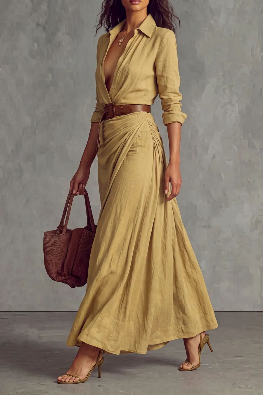 Textured Textured Maxi Dress