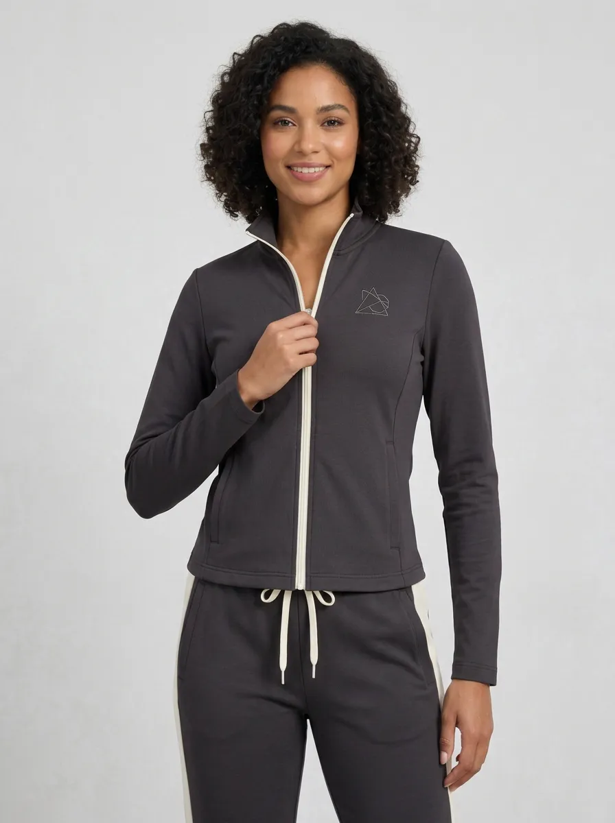 Women's Sporty Casual Blue Graphic Tracksuit Set