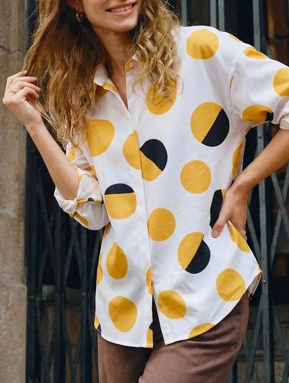 Polka Dot Soft Knit Top