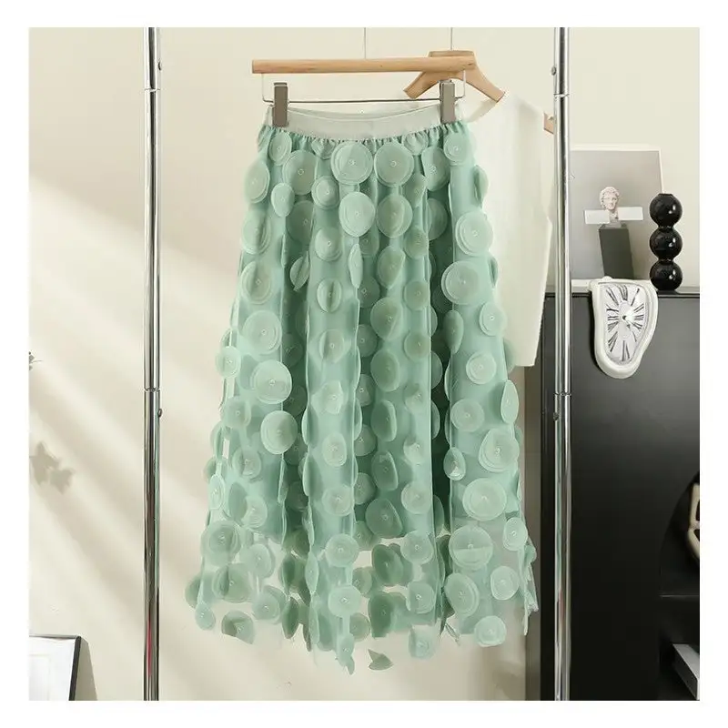 Classic Circle Mesh A-Line Skirt