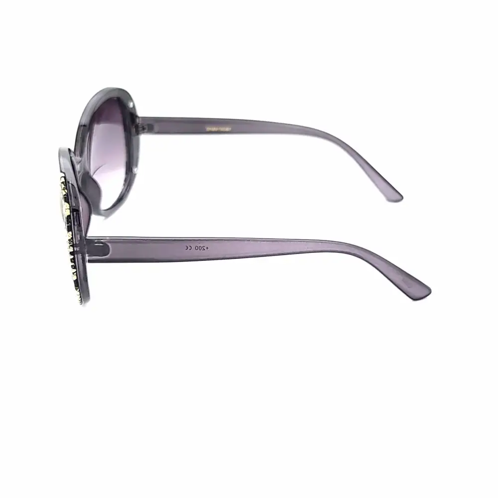 Women's Large Snake Print Round Bifocal Reading Sunglasses