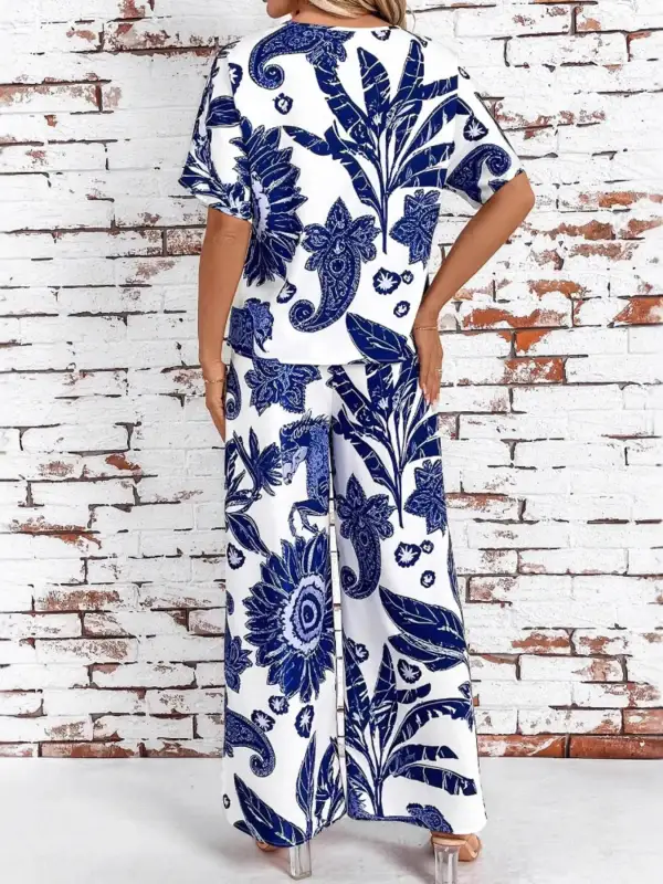 Modern Wide Leg Printed Jumpsuit