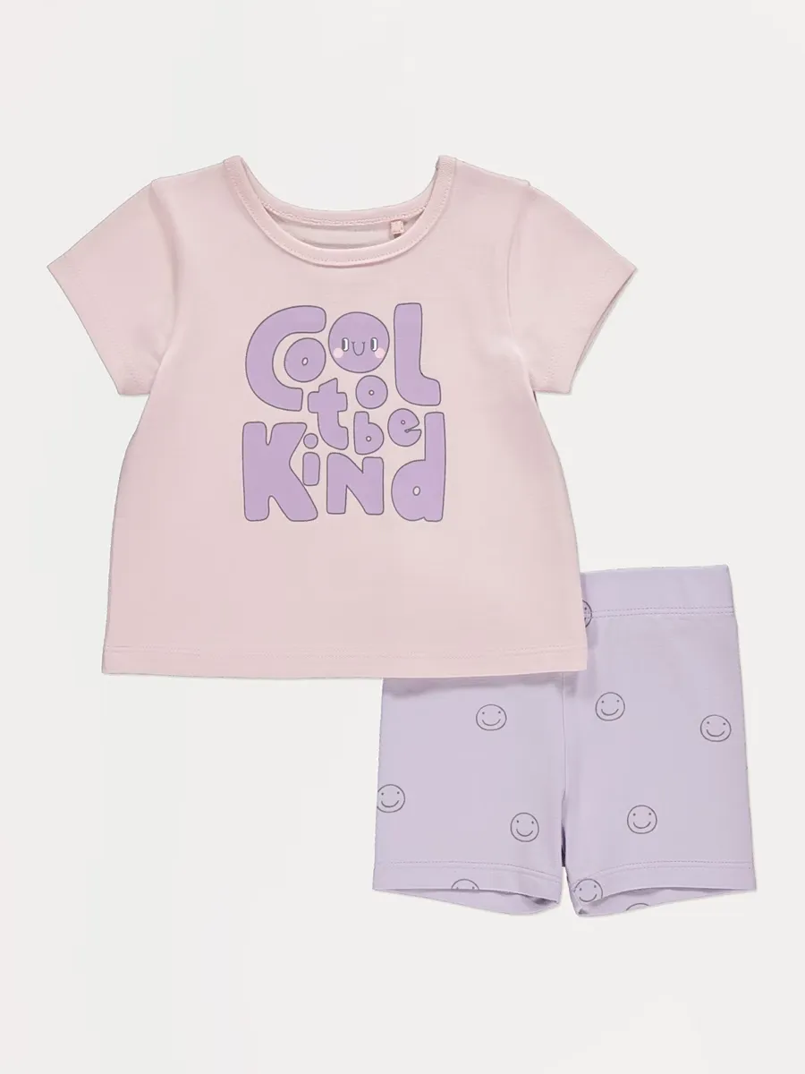 Cool To Be Kind T-Shirt and Shorts Outfit