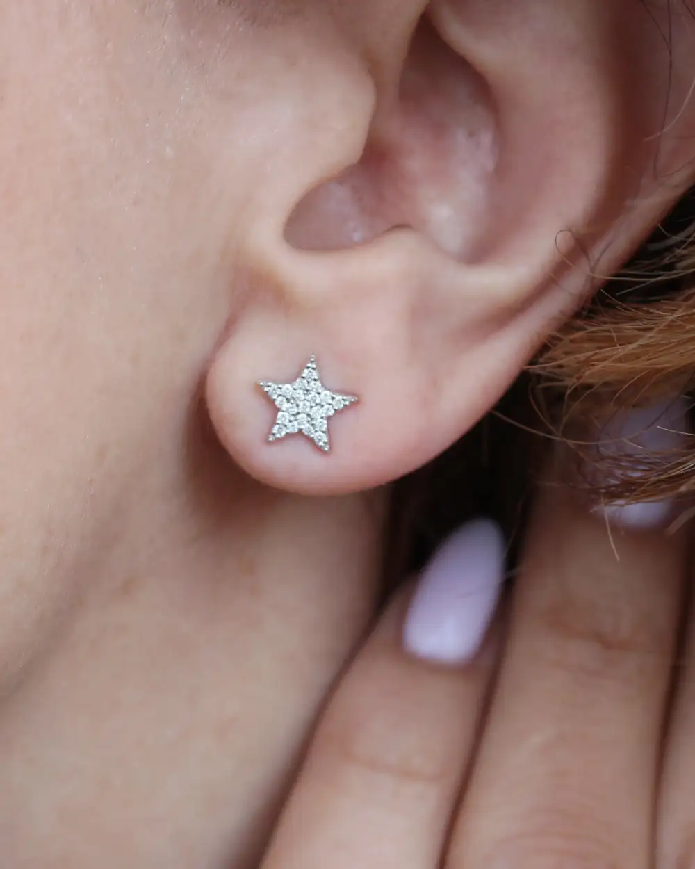 Star Diamond Stud Earrings