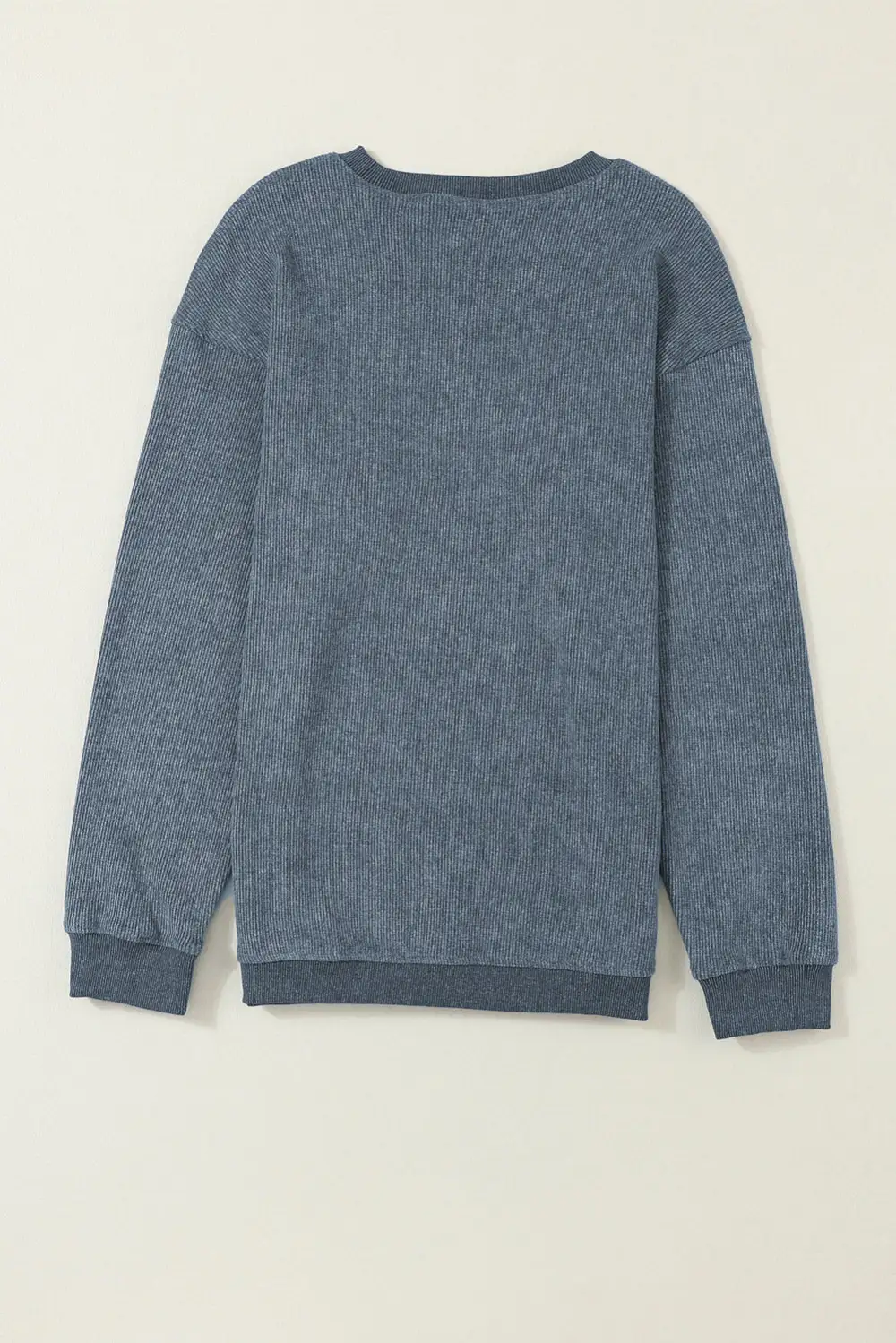 Laid Back Ribbed Crewneck Sweatshirt