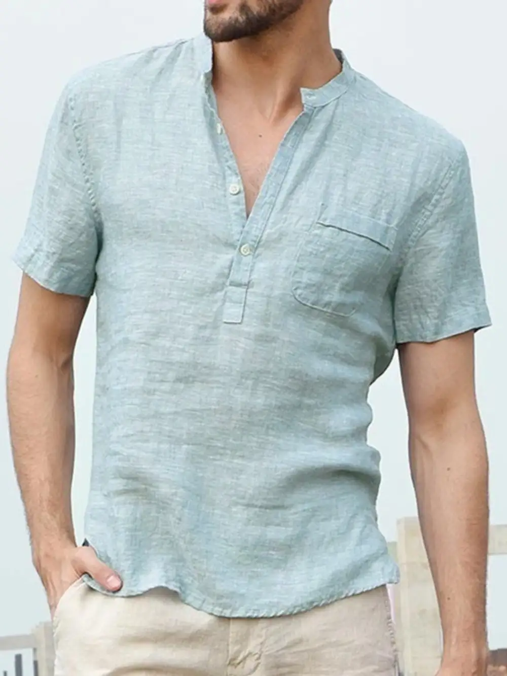 Smart Casual Button-Detail Polo Shirt