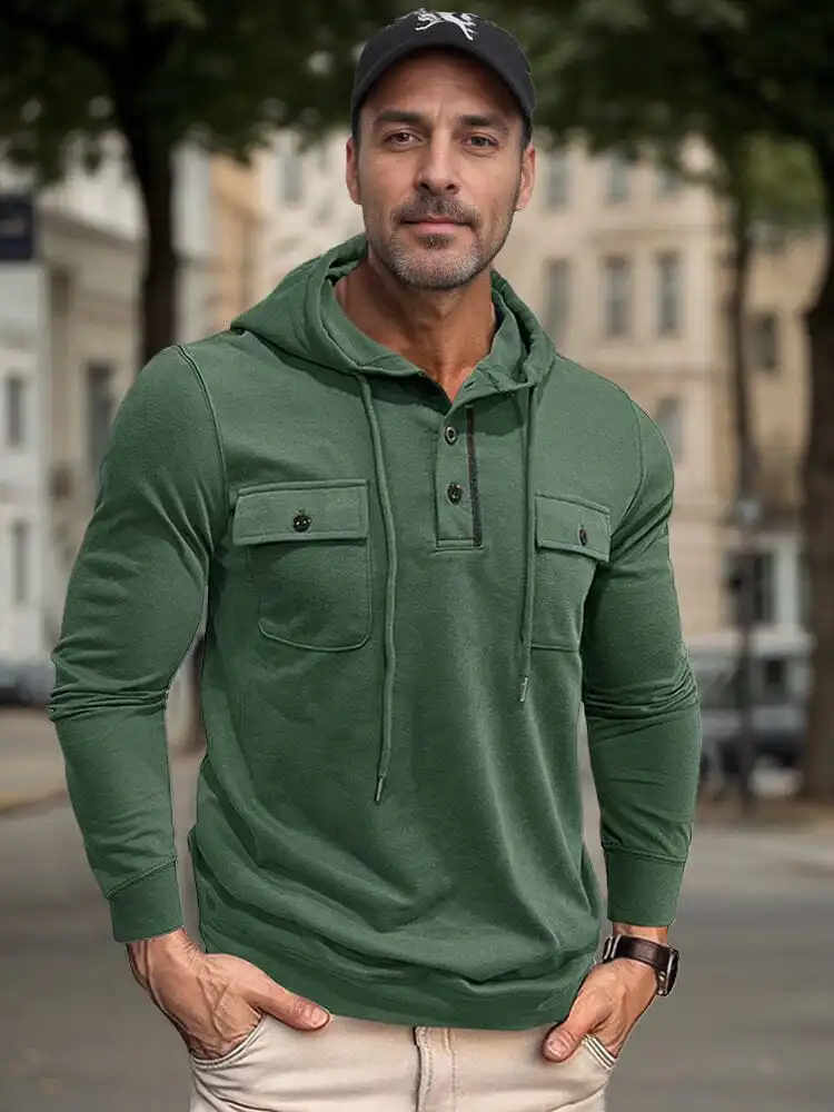 Casual Utility Inspired Hoodie T-Shirt