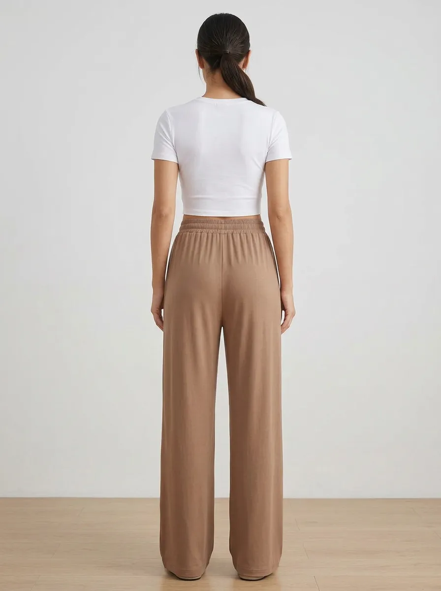 Women's Drawstring Wide-Leg Lounge Pants