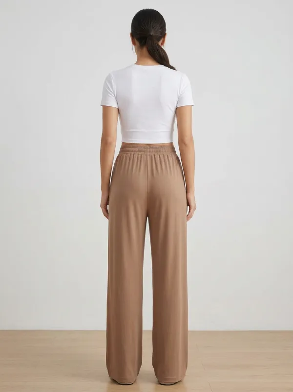 Women's Drawstring Wide-Leg Lounge Pants