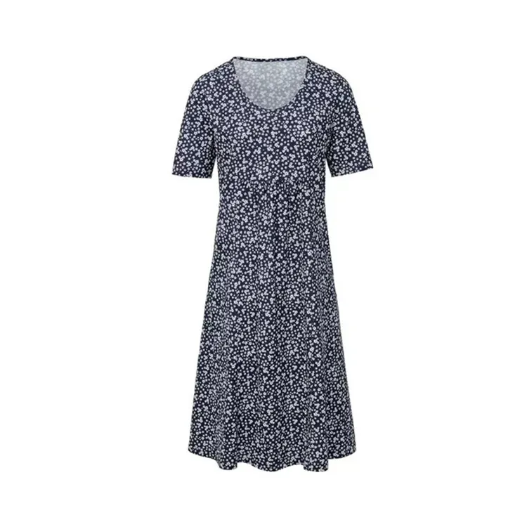 Women Floral Pockets Plus Size Midi Dress