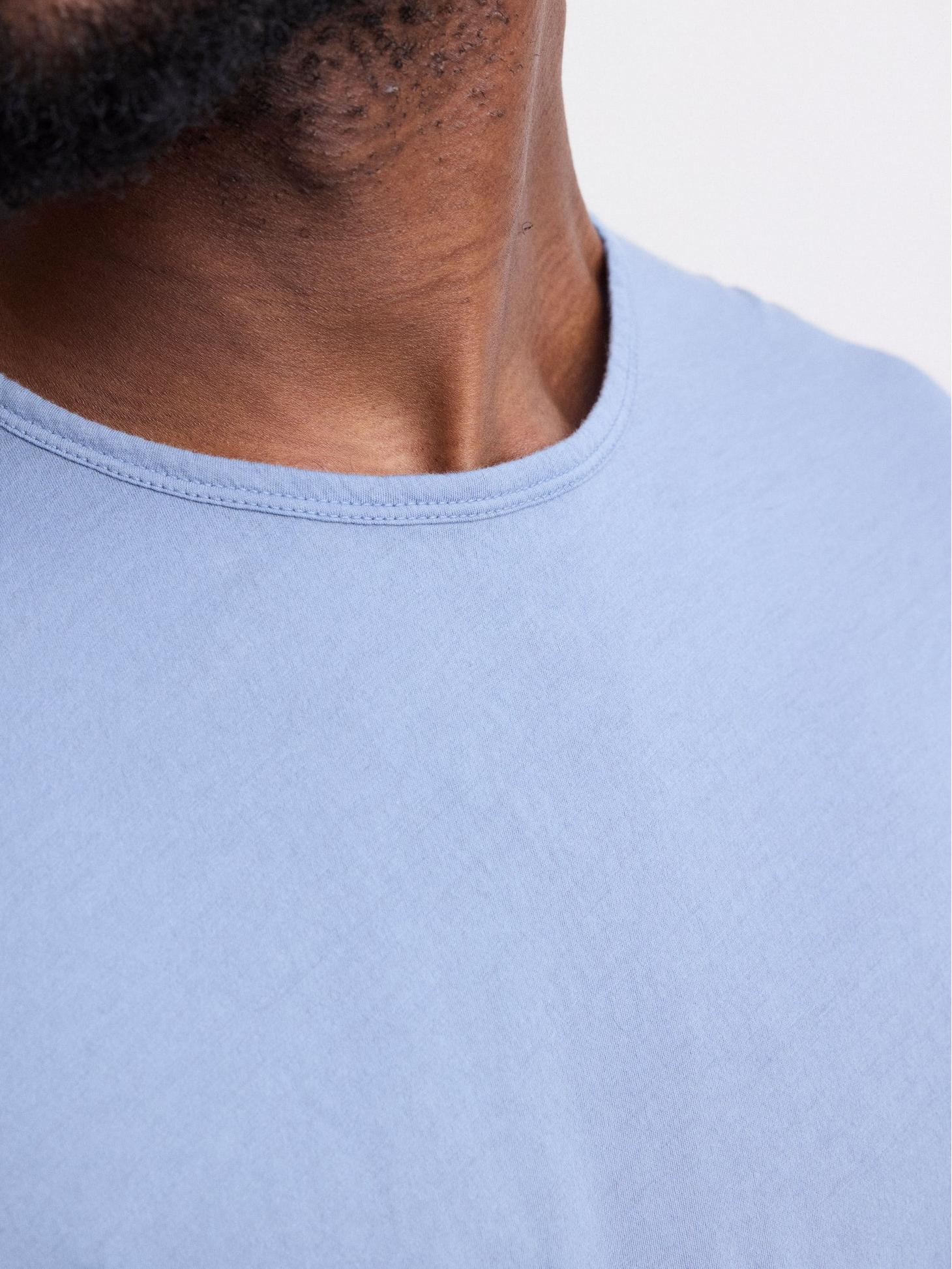 Comfortable Casual Breathable Powder Blue T-Shirt