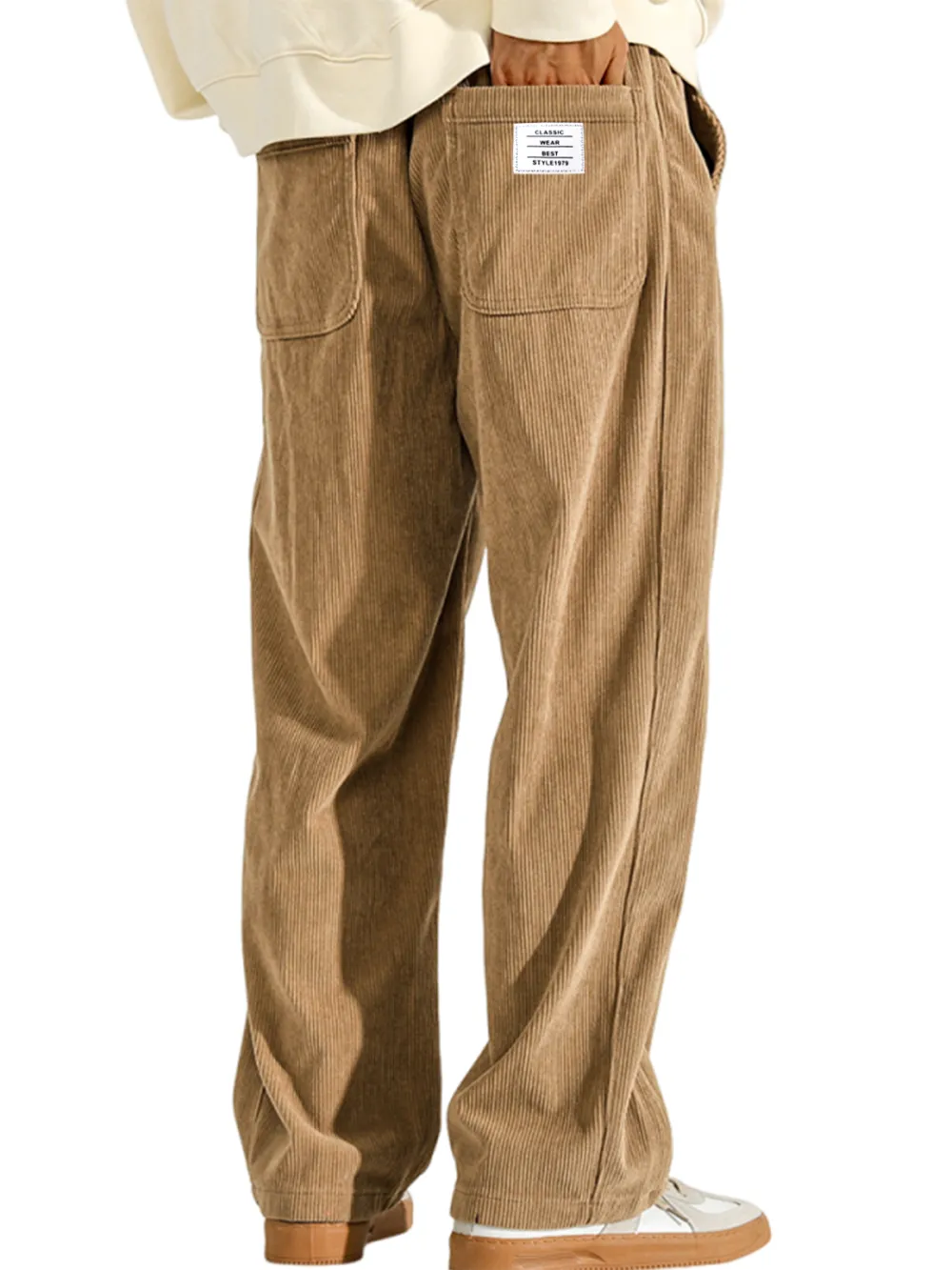 Garment Washed Corduroy Utility Pants