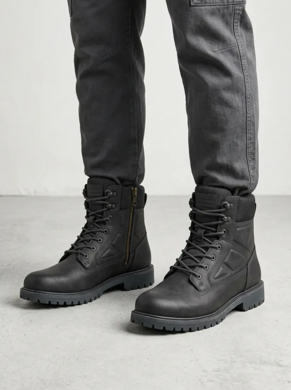 Unisex Tactical Side-Zip Work Boots