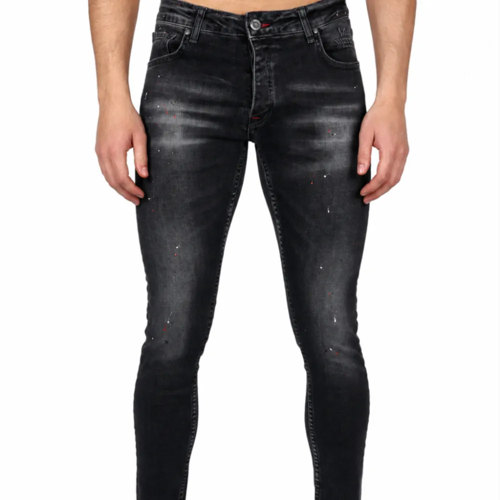 Classic Skinny Fit Paint Splatter Jeans