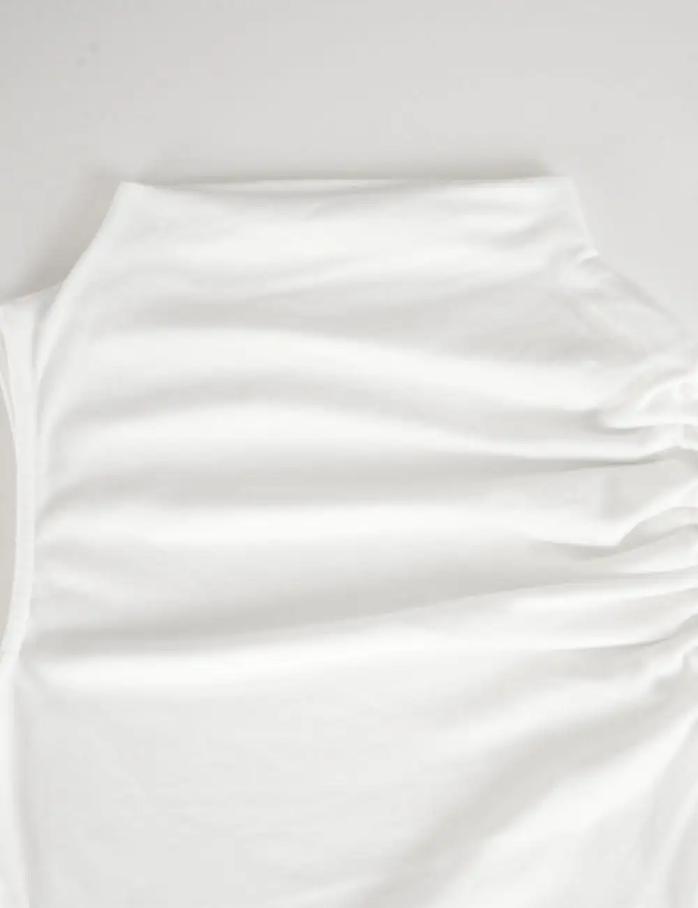 Chic Ruched Side Solid Color Sleeveless Top