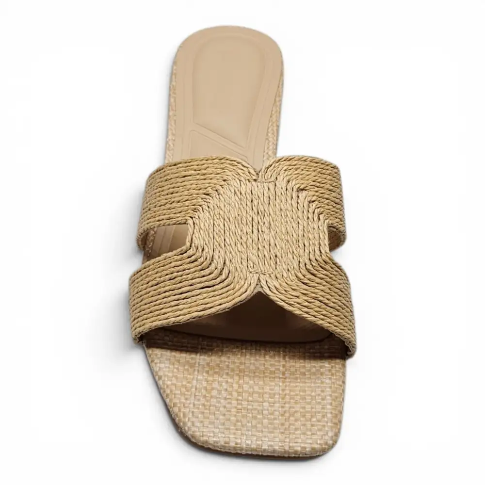 Marbella Woven H Band Slide Heel