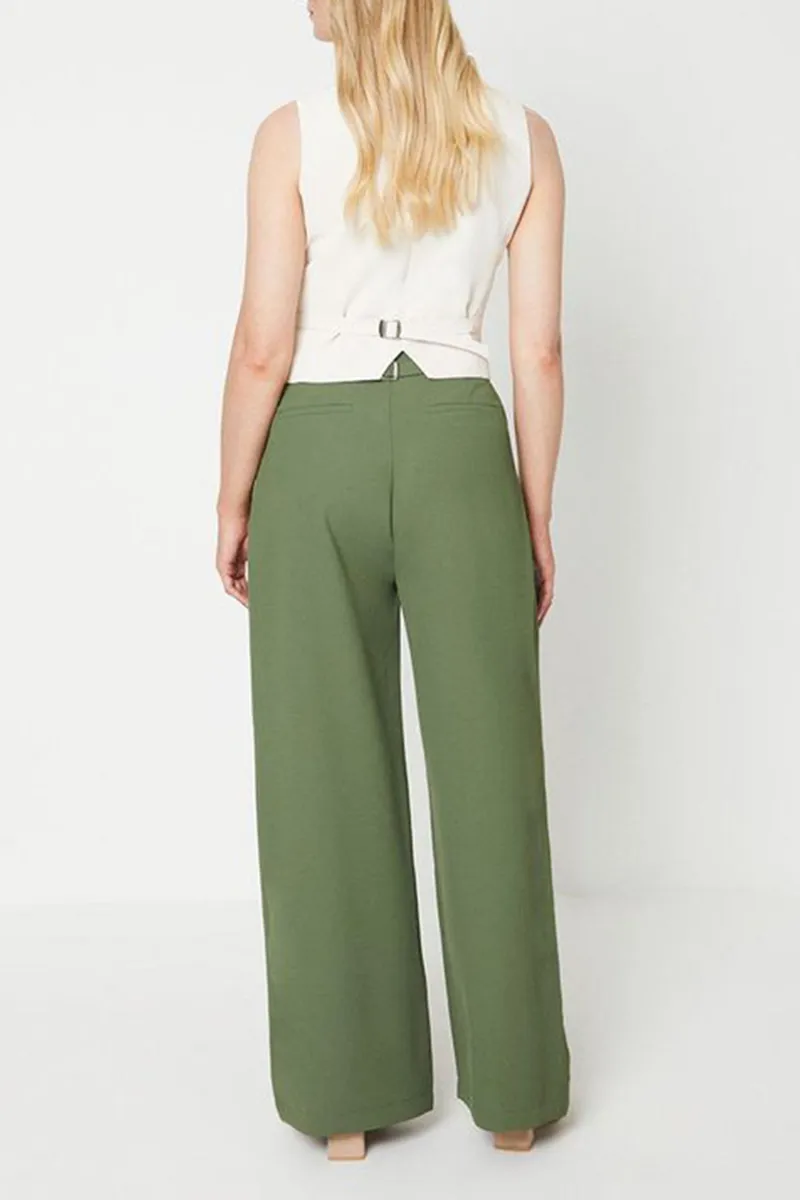 Casual Style Tailored Wide Leg Trouser
